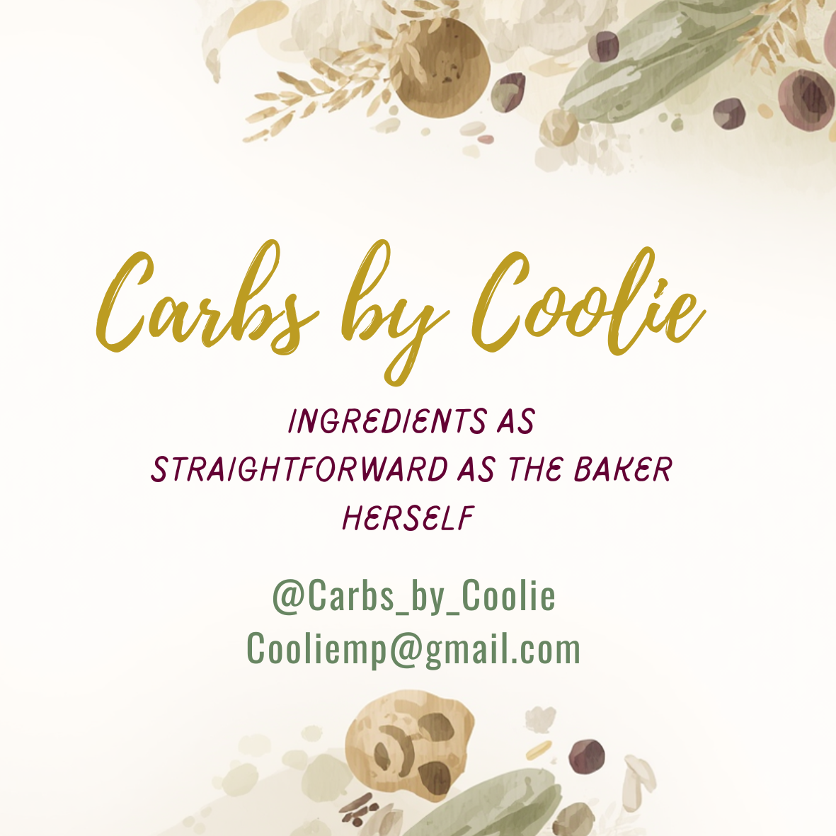 Carbs by Coolie — ingredients as straightforward as the baker herself
